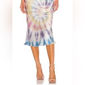 Generation Love tie dye silk skirt